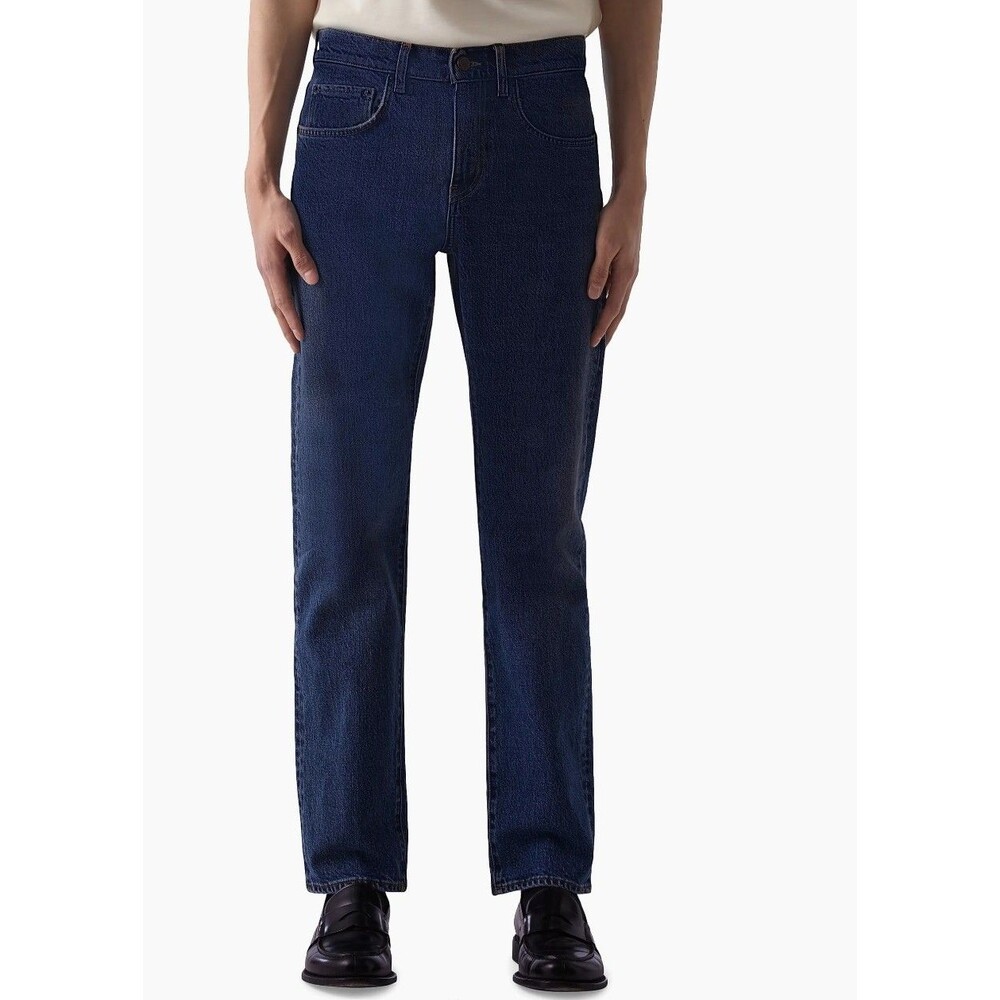 BLK DNM Jeans 55 Men's Straight Leg Blue Rinse Denim Size 31x32 Made in Italy